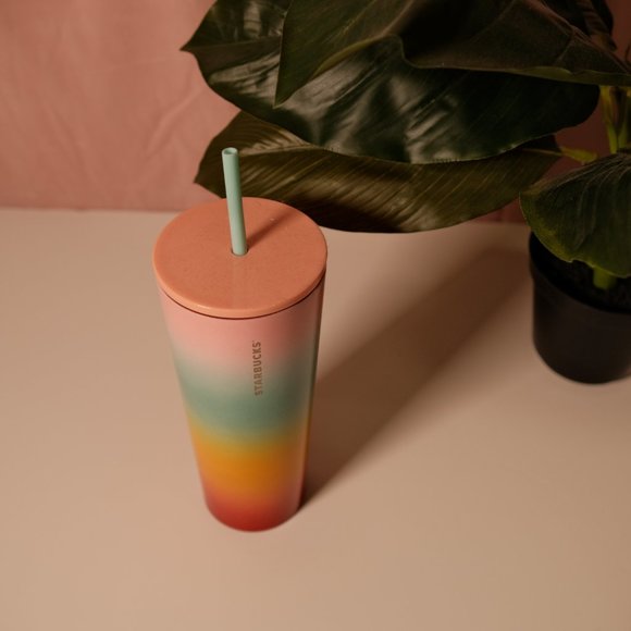 Rare 2019 Starbucks Festival Ombre Rainbow 24 oz Tumbler